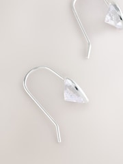 Silver Plated Sparkle Heart Earrings - Image 5 of 5