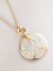 Gold Tone Detail Pendant Necklace - Image 4 of 5