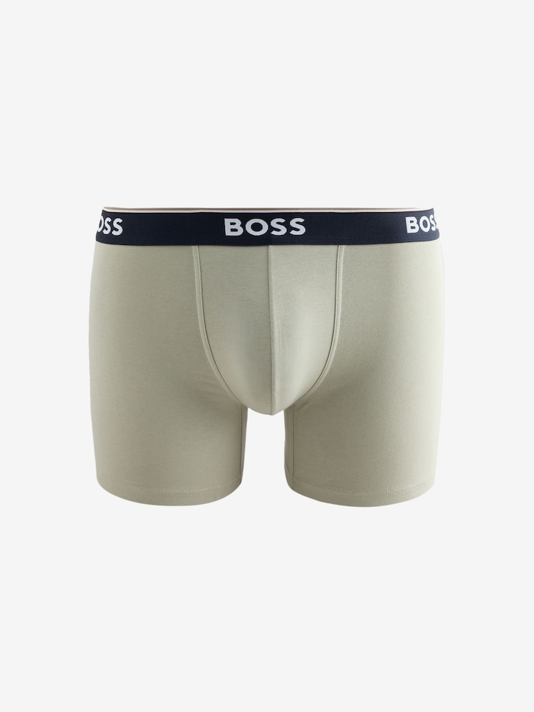 BOSS Natural Power Logo Boxers 3 Pack - Image 2 of 4 BOSS Natural Power Logo Boxers 3 Pack - Image 2 of 4