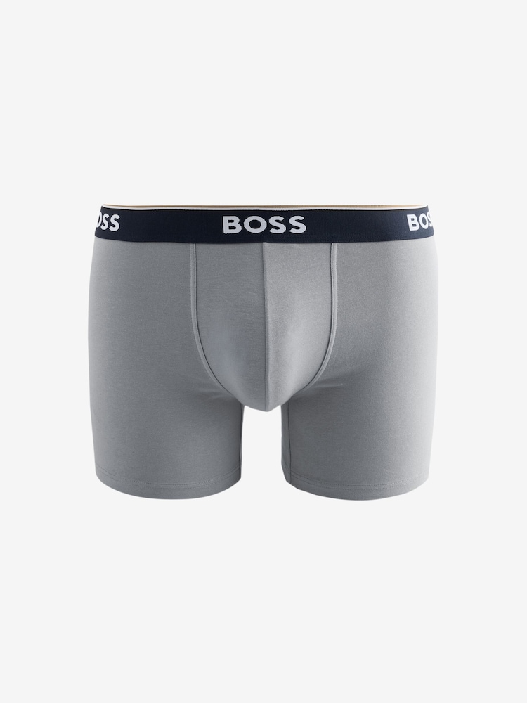 BOSS Natural Power Logo Boxers 3 Pack - Image 4 of 4 BOSS Natural Power Logo Boxers 3 Pack - Image 4 of 4
