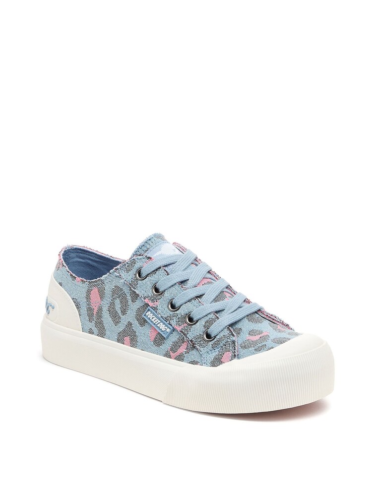 Rocket Dog Blue Jazzin Plus Lisa Cotton Trainer - Image 1 of 8