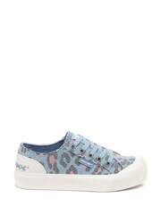 Rocket Dog Blue Jazzin Plus Lisa Cotton Trainer - Image 2 of 8