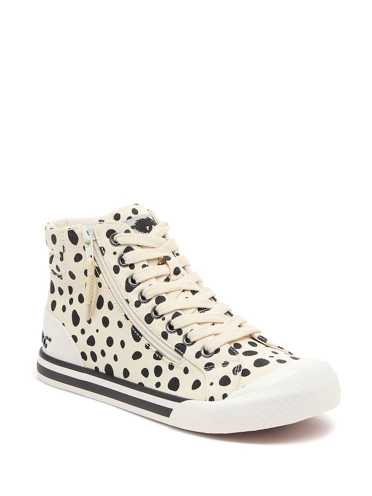 Rocket Dog White Jazzin Hi Fido Cotton Trainer - Image 1 of 7