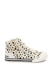 Rocket Dog White Jazzin Hi Fido Cotton Trainer - Image 2 of 7