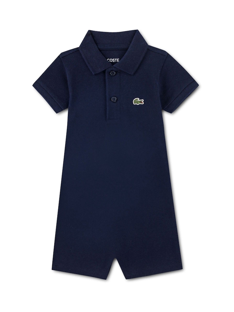 Lacoste Blue Core Polo Romper Set - Image 1 of 4