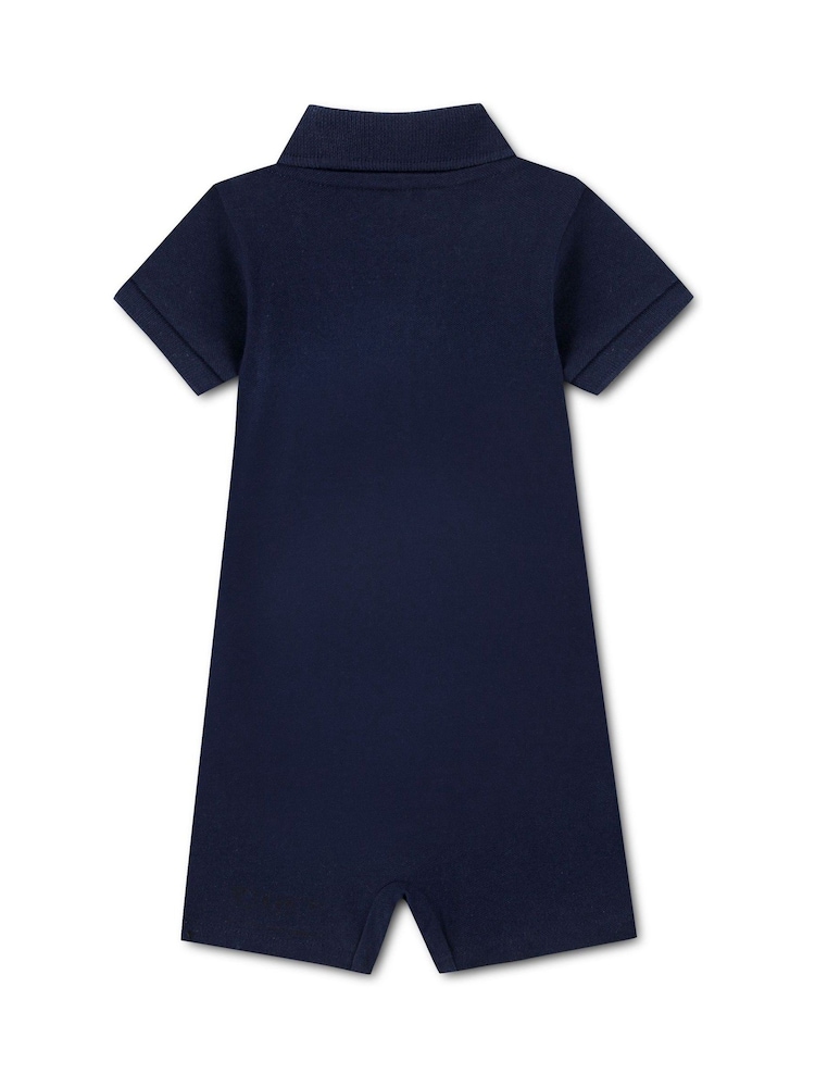 Lacoste Blue Core Polo Romper Set - Image 2 of 4