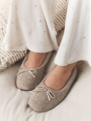 Visón/marrón - Pantuflas estilo bailarina - Imagen 1 de 7