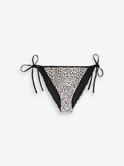 HUGO Blue Printed Tie Side Bikini - Image 1 of 1