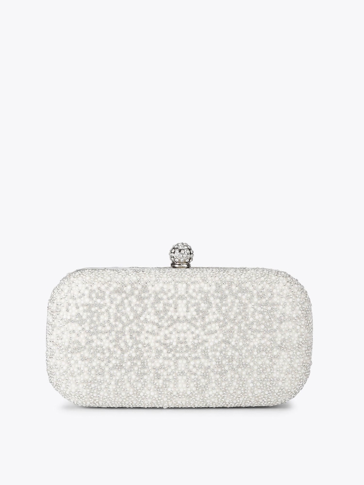 Carvela White Cecilia Hard Clutch Bag - Image 1 of 5