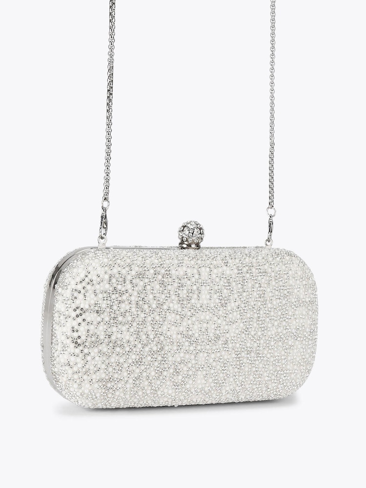 Carvela White Cecilia Hard Clutch Bag - Image 2 of 5
