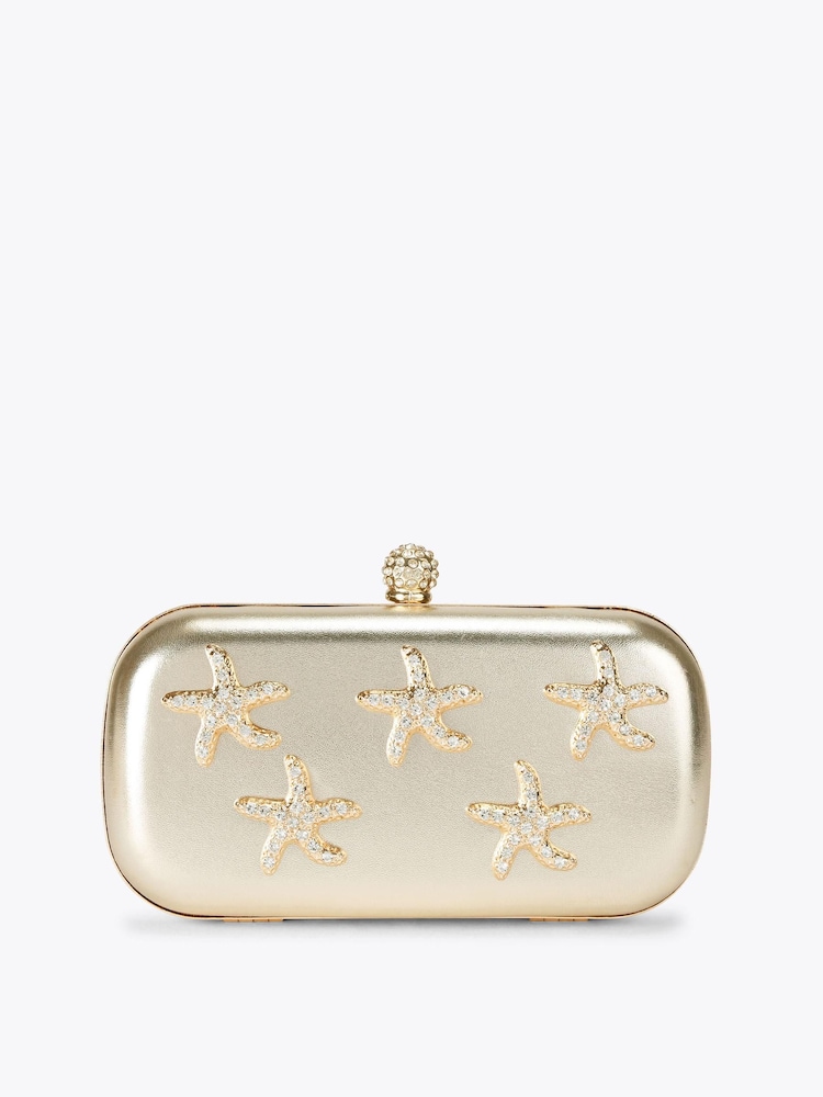 Carvela Gold Marina Star Fish Clutch Bag - Image 1 of 5