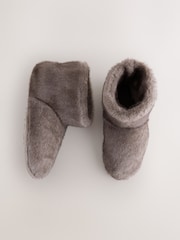 Brown Faux Fur Boot Slippers - Image 4 of 8