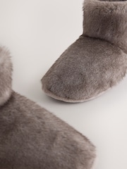 Brown Faux Fur Boot Slippers - Image 7 of 8