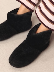 Itim - Mga Faux Fur Boot Slipper - Larawan 3 ng 3