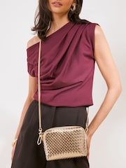 Friends Like These Gold Weave Chain Cross-Body Bag - Image 4 of 8