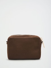 Friends Like These Chocolate Brown Suedette Chain Cross-Body Bag - Image 6 of 8