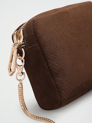 Friends Like These Chocolate Brown Suedette Chain Cross-Body Bag - Image 7 of 8