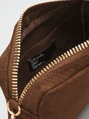 Friends Like These Chocolate Brown Suedette Chain Cross-Body Bag - Image 8 of 8