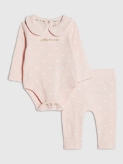 River Island Little Princess Ribbed Bodysuit Set - Imaginea 1 din 4