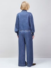 Ro&Zo Blue Tencel Denim Tailored Jeans - Image 4 of 5