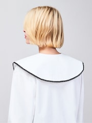 Ro&Zo White Cotton Statement Collar Shirt - Image 2 of 5