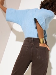 Friends Like These Chocolate Brown Everyday Wide Leg Jeans - Image 4 of 5