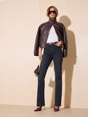 Friends Like These Blue Black Denim Petite Bootcut Denim Jeans - Image 1 of 5