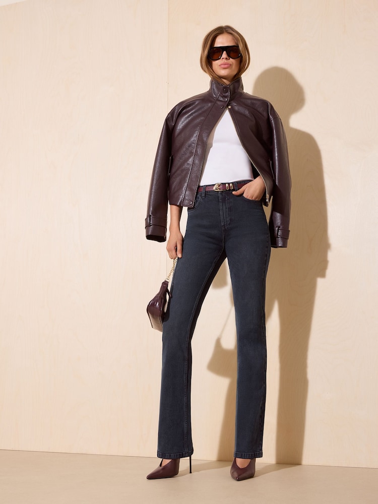 Friends Like These Blue Black Denim Petite Bootcut Denim Jeans - Image 1 of 5
