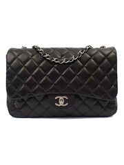 Chanel Classic Single Flap Jumbo Black Shoulder Bag - Image 1 of 7