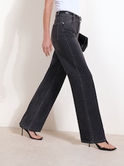 Friends Like These Black Pink Tint Everyday Wide Leg Jeans - Image 2 of 5