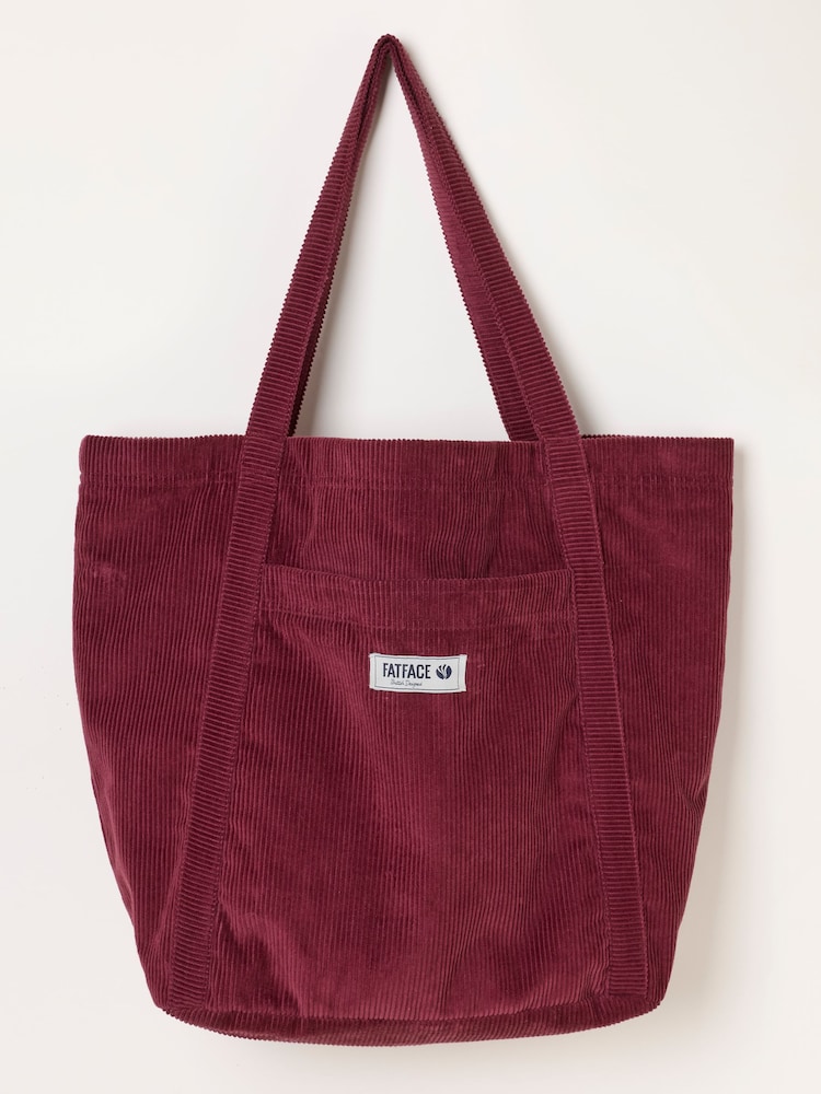 Burgunderrot - FatFace Astrid Cord Tote Bag - Bild 1 von 3 Burgunderrot - FatFace Astrid Cord Tote Bag - Bild 1 von 3