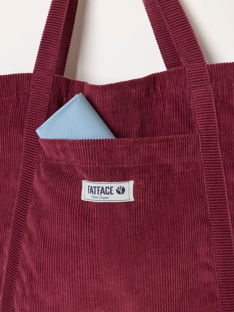 Burgunderrot - FatFace Astrid Cord Tote Bag - Bild 2 von 3 Burgunderrot - FatFace Astrid Cord Tote Bag - Bild 2 von 3