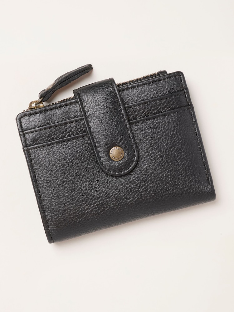 FatFace Black Leather Cardholder - Image 1 of 3