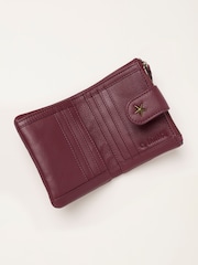 FatFace Burgundy Red Star Detail Leather Purse - Image 2 of 3