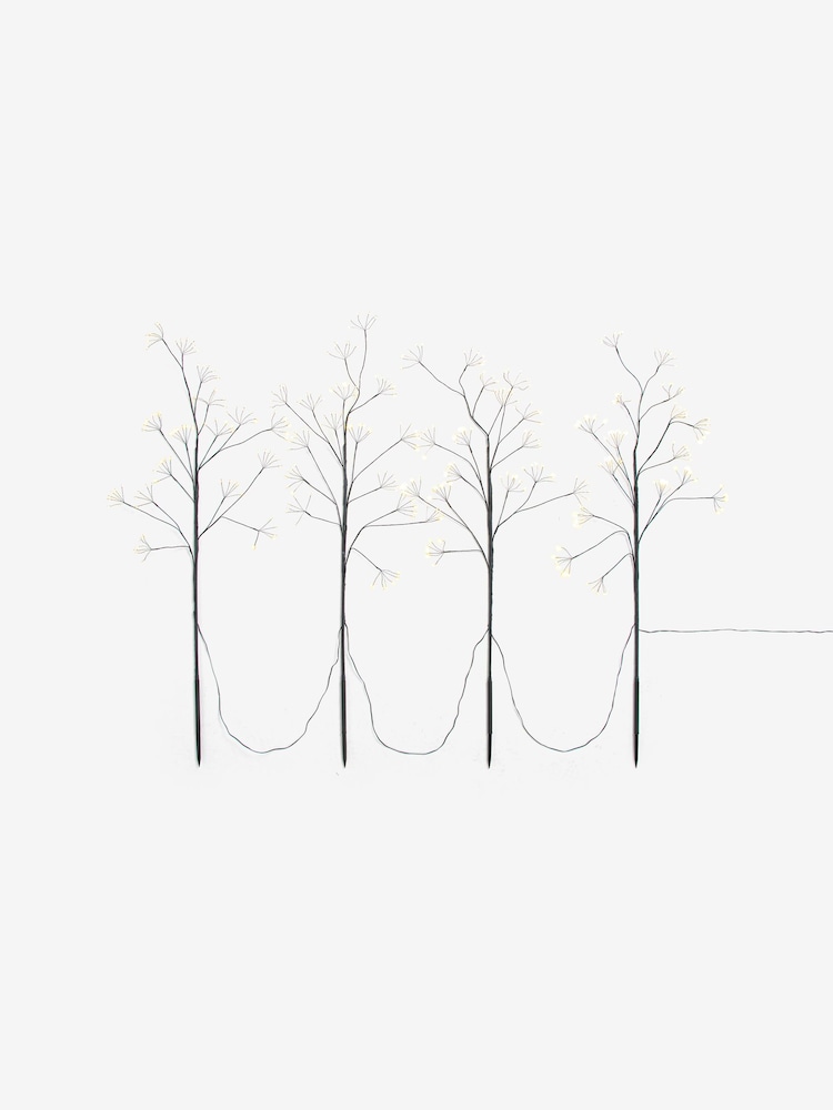4 Pack Black Twig Pathfinders Pre Lit Christmas Tree - Image 1 of 2