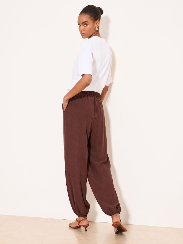 Lipsy Touch of Linen Balloon Leg Trousers - 图片5 / 5