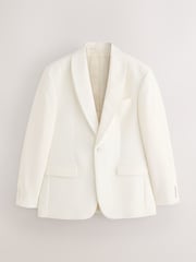 White Regular Fit Signature Tuxedo Jacket With Wool - Image 6 of 9