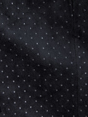 Black Polka Dot Regular Fit Patterned Velvet Blazer - Image 10 of 14