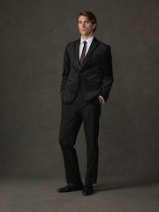 Black Polka Dot Regular Fit Patterned Velvet Blazer - Image 3 of 14