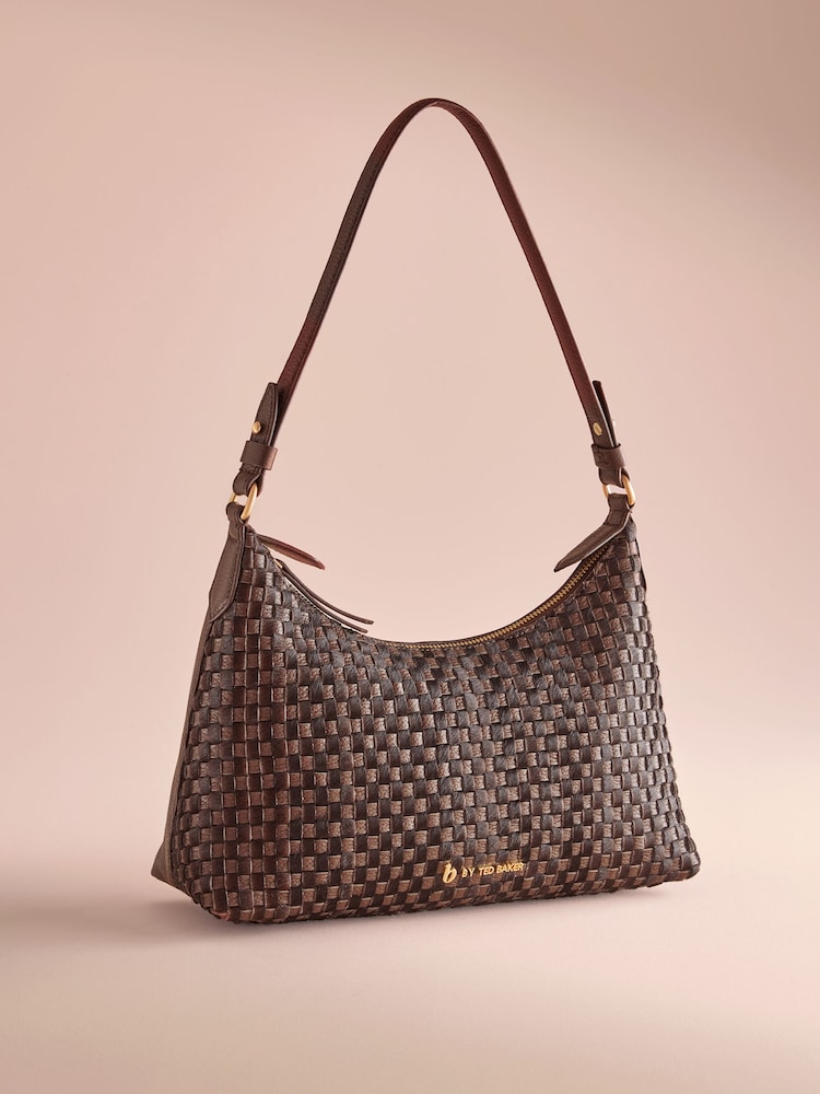 B by Ted Baker Pony Hair Leather Weave Shoulder Bag - Image 1 of 6 B by Ted Baker Pony Hair Leather Weave Shoulder Bag - Image 1 of 6