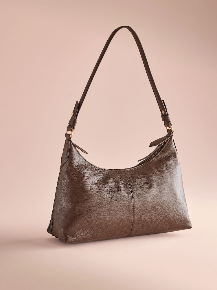 B by Ted Baker Pony Hair Leather Weave Shoulder Bag - Image 2 of 6 B by Ted Baker Pony Hair Leather Weave Shoulder Bag - Image 2 of 6