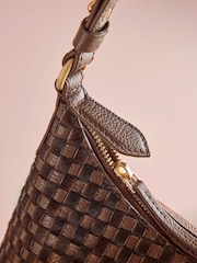 B by Ted Baker Pony Hair Leather Weave Shoulder Bag - Image 3 of 6