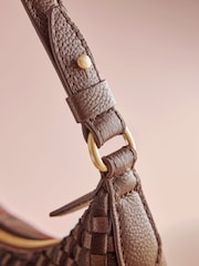 B by Ted Baker Pony Hair Leather Weave Shoulder Bag - Image 4 of 6