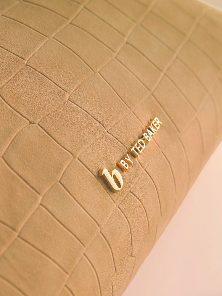 B by Ted Baker Faux Suede Croc Embossed Shoulder Bag - Image 5 of 5 B by Ted Baker Faux Suede Croc Embossed Shoulder Bag - Image 5 of 5