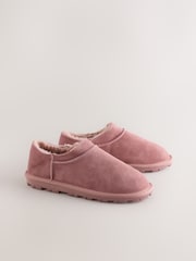 Pink Suede Mini Boot Slippers - Image 2 of 5