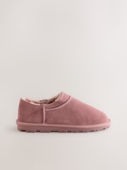 Pink Suede Mini Boot Slippers - Image 3 of 5