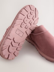 Pink Suede Mini Boot Slippers - Image 5 of 5