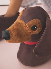Brown Dachshund Dog Mini Boot Slippers - Image 3 of 9
