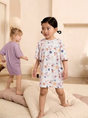 Pink/Cream Star/Moon Print Nighties 2 Pack (2-16yrs) - Image 3 of 8