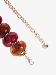 Friends Like These Burgundy Red Resin Chain Belt - Image 3 of 4